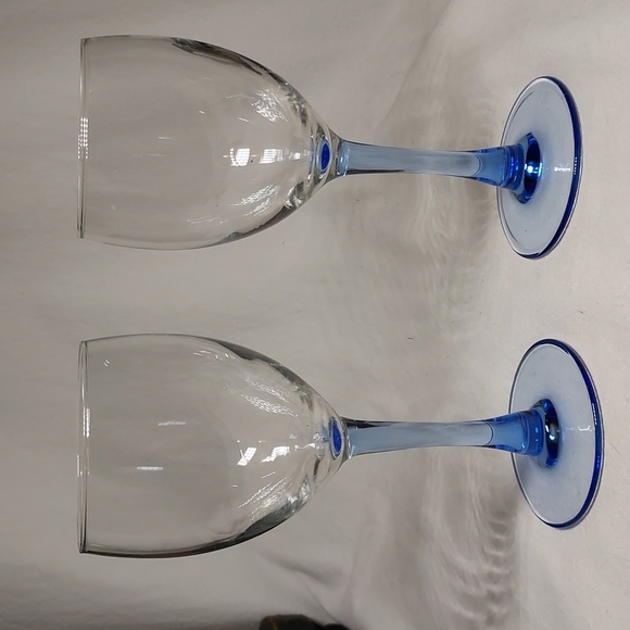 Azur Light Blue  CRISTAL D'ARQUES-DURAND wine 🍷 glasses 🥂 - Picture 1 of 9